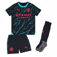 Maglie da calcio Manchester City Oscar Bobb #52 Terza Maglia Bambino 2023-24 Manica Corta (+ Pantaloni corti)